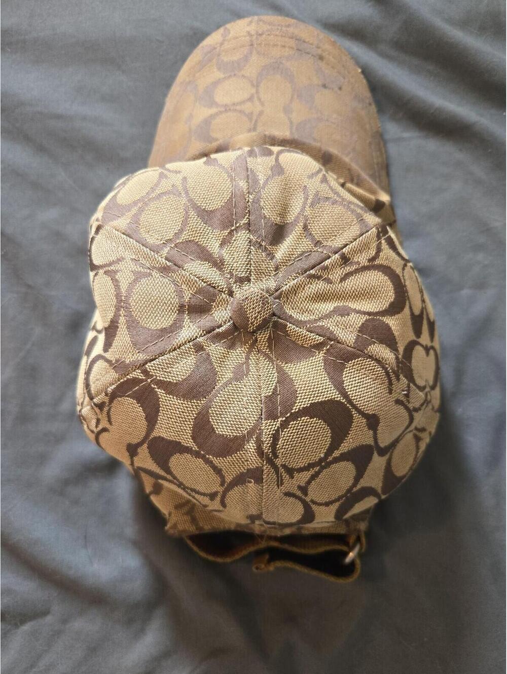 Coach Monogram Canvas Baseball Cap with Logo Hardware - Picture 3 of 6
